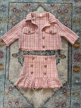 Girls tweed jacket and skirt set size 7